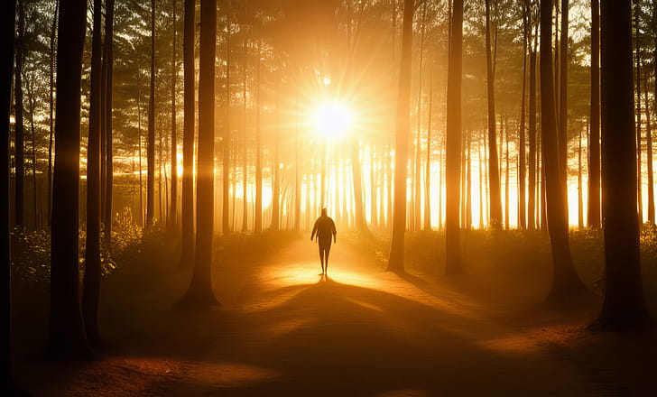 artistic, forest wallpaper