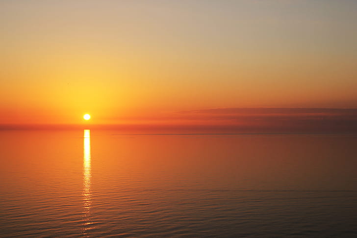 Sunset Reflection, sunset, reflection, nature wallpaper