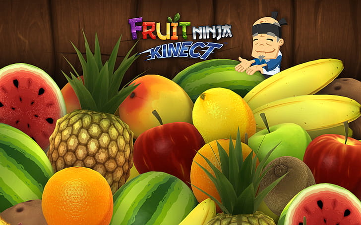 video game, fruit ninja kinect wallpaper