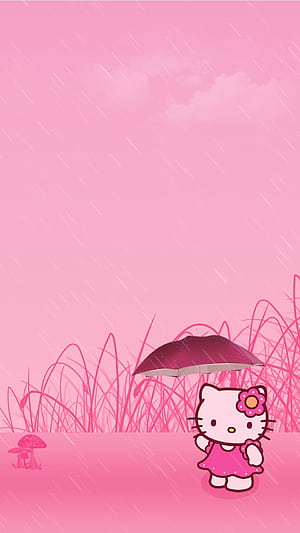 Rain, Hello Kitty phone wallpaper