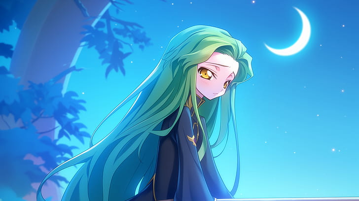 : C.C. from Code Geass under the Moonlight, Anime, Code Geass, C.C. (Code Geass) wallpaper