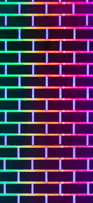 Bricks, Neon phone wallpaper