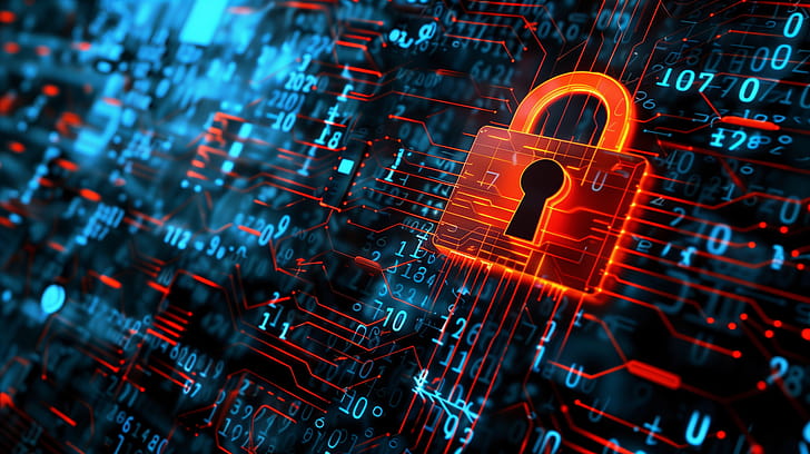 Cybersecurity Core, technology, code wallpaper