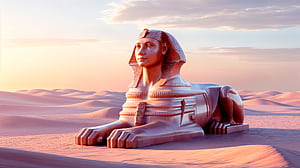 Sphinx, Desert, Statue wallpaper