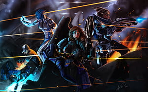 Mass Effect, Animated , Visual spectacle, Immersive experience wallpaper