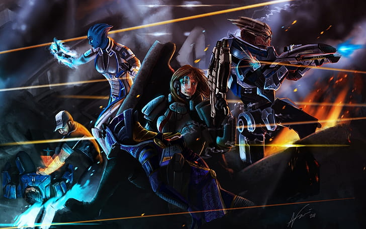 Mass Effect, Animated , Visual spectacle, Immersive experience wallpaper