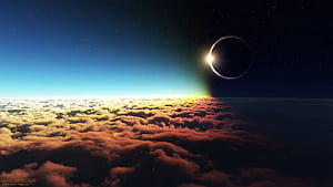 Eclipse Altitude, eclipse, digital-universe wallpaper