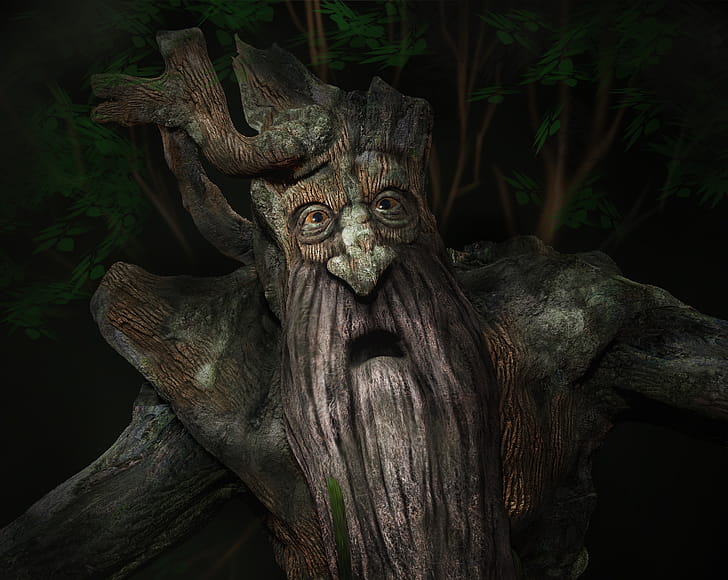 Treebeard character, Work-in-progress render, Skyrim mod, Elder Scrolls project wallpaper