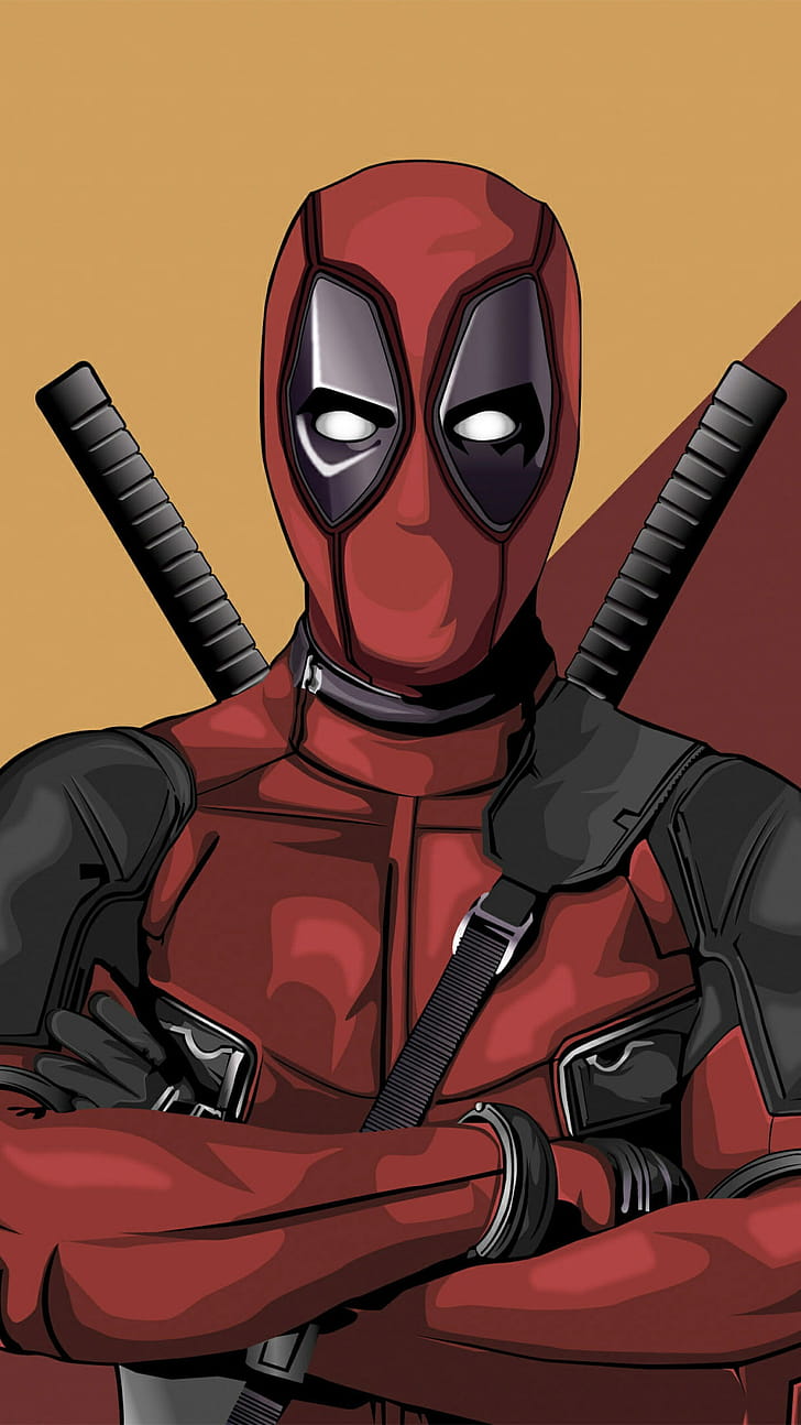 Deadpool, Vector artwork,   , Digital art phone wallpaper