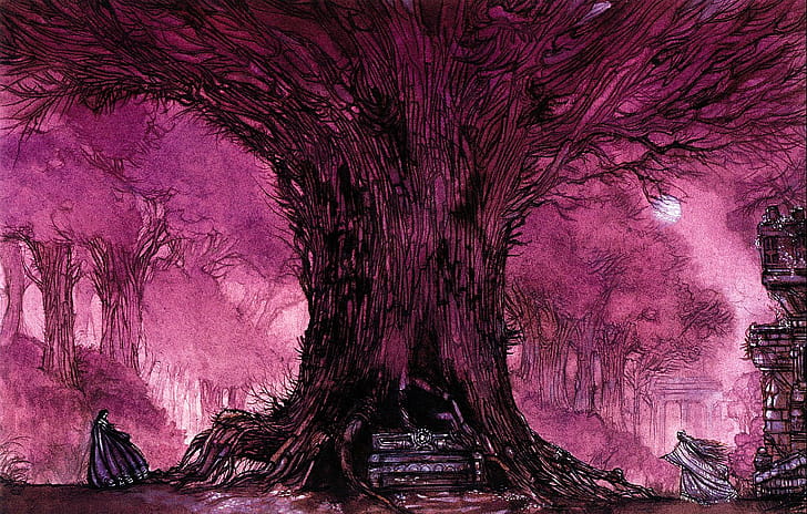 Drawing, Artistic, Tree wallpaper