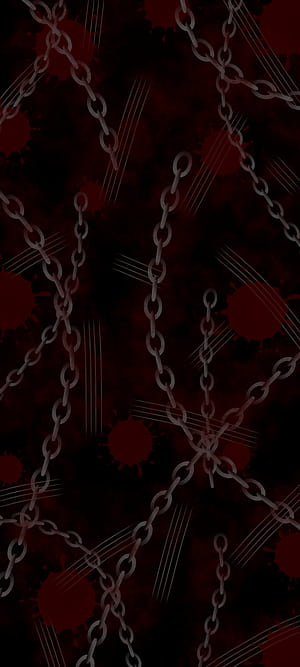 Between chains, red, Abstract, artistic phone wallpaper