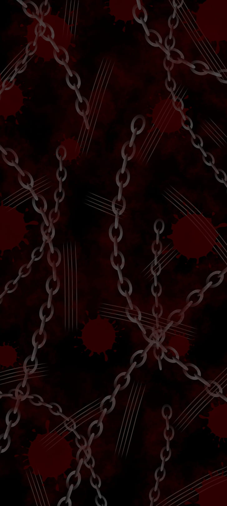 Between chains, red, Abstract, artistic phone wallpaper
