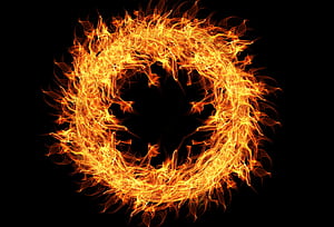 Fire Flame Ring , fire, flame, ring, creative wallpaper