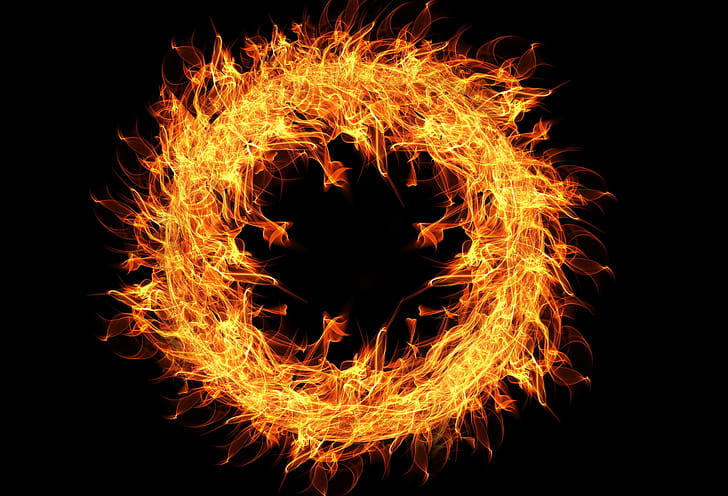 Fire Flame Ring , fire, flame, ring, creative wallpaper