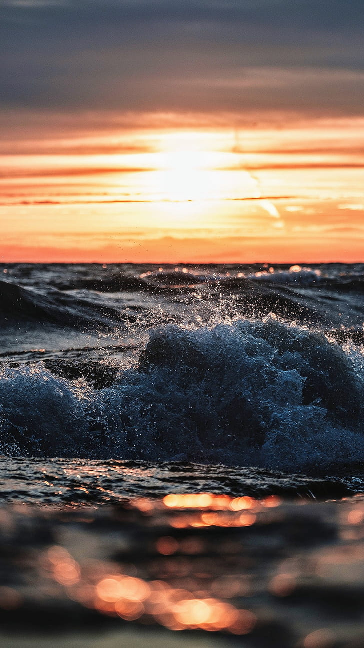 nature, wave phone wallpaper