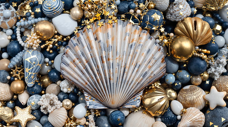 Seashell Opulence —  Ultra, seashell wallpaper