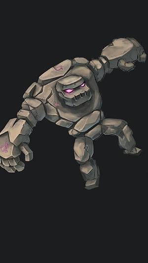 Golem, Massive being, Stone construct, Imposing figure phone wallpaper