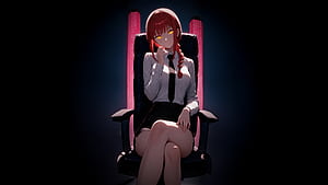 Makima Dominion, makima, chainsaw-man, anime, artwork, art, digital-art, ai, artist, deviantart wallpaper