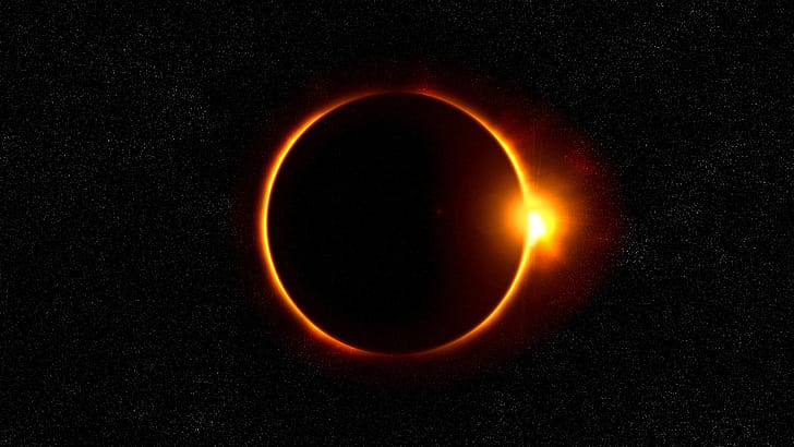 Solar Eclipse, Eclipse, Starry Sky wallpaper