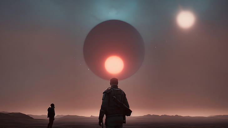Reactant Origin, exoplanet, barren, Sci Fi wallpaper