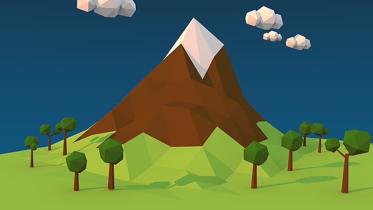 mountain polygon wallpaper