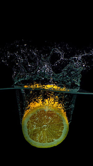 Splash, Lemons phone wallpaper
