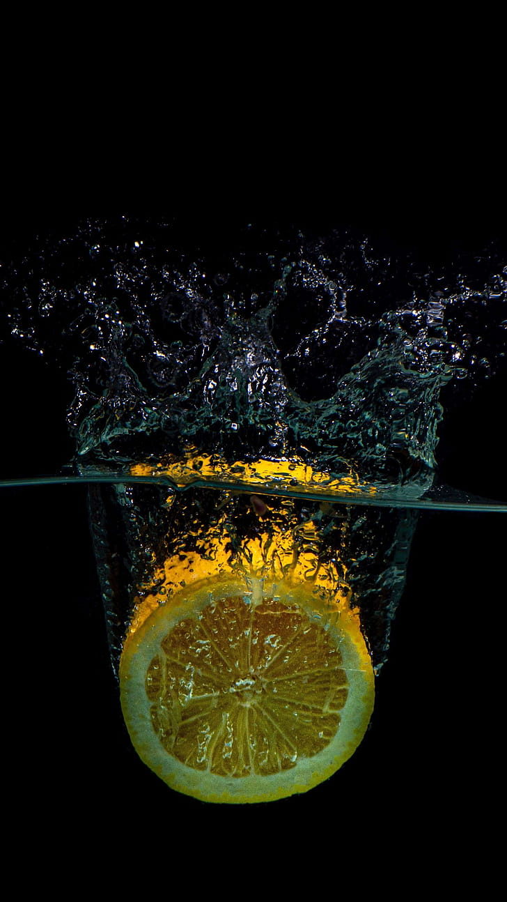Splash, Lemons phone wallpaper