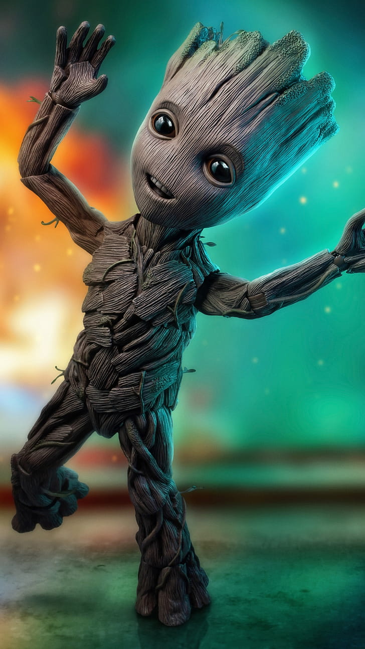 Baby Groot, Dancing, , Backgrounds phone wallpaper