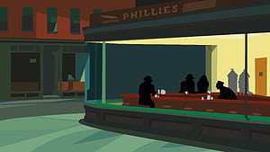 Nighthawks - Edward Hopper wallpaper