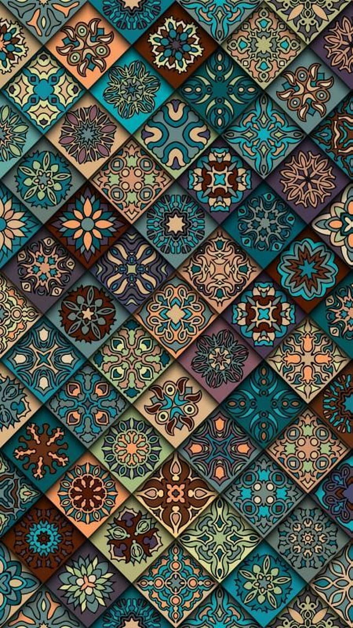 Mandala , Sacred geometry, Harmonious compositions, Meditative visuals phone wallpaper