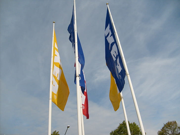 Flags, Ikea wallpaper