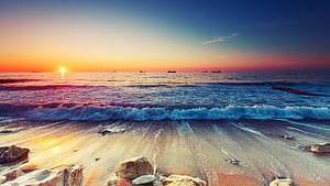 Waves, waves, nature wallpaper