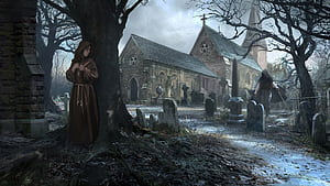 Monastery, Gothic Art wallpaper