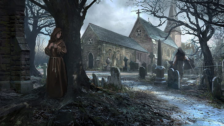 Monastery, Gothic Art wallpaper