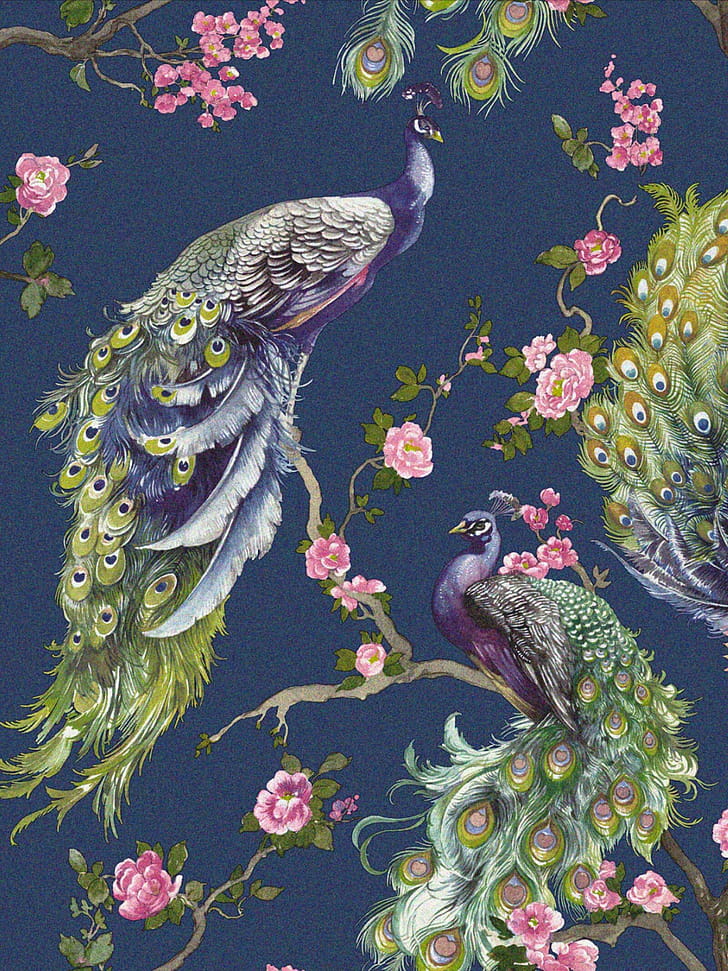 Artwork, Peacocks phone wallpaper