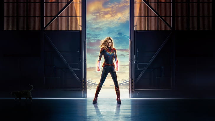 Brie Larson, Captain Marvel, , wallpaper