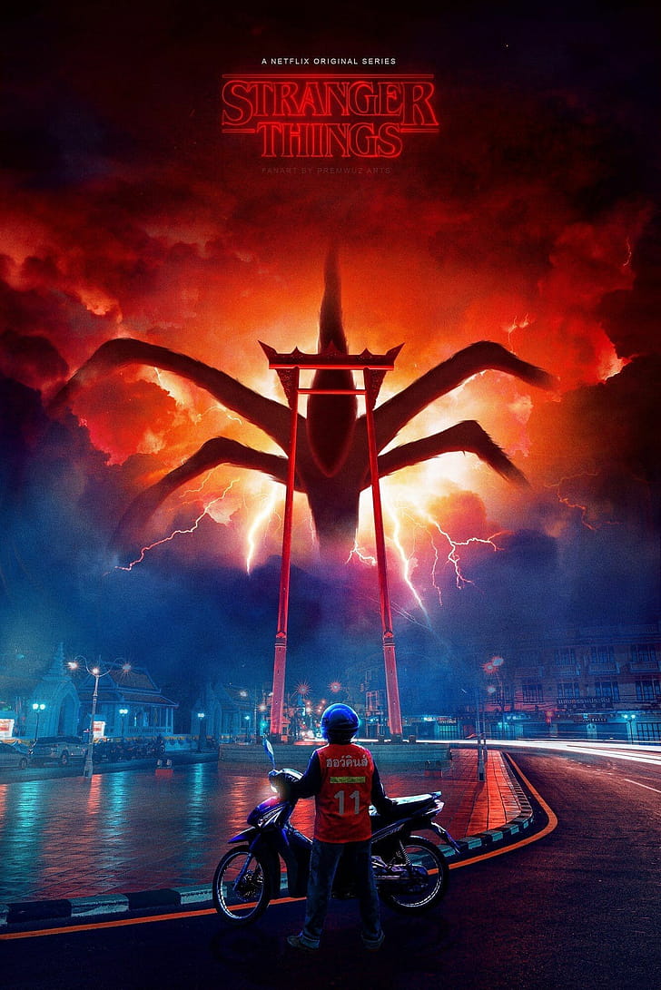 Mind Flayer, Stranger Things phone wallpaper