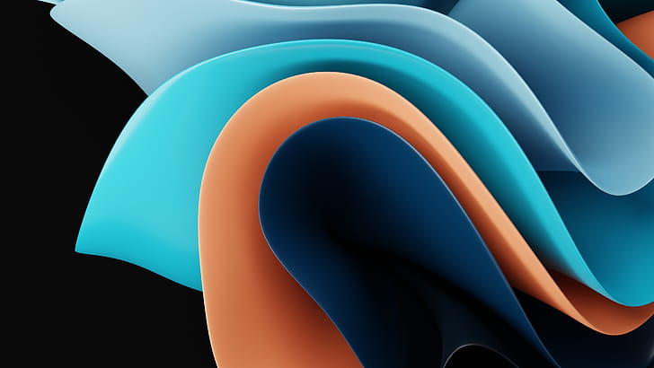Windows 11   Tech Wave, technology, Windows 11 wallpaper