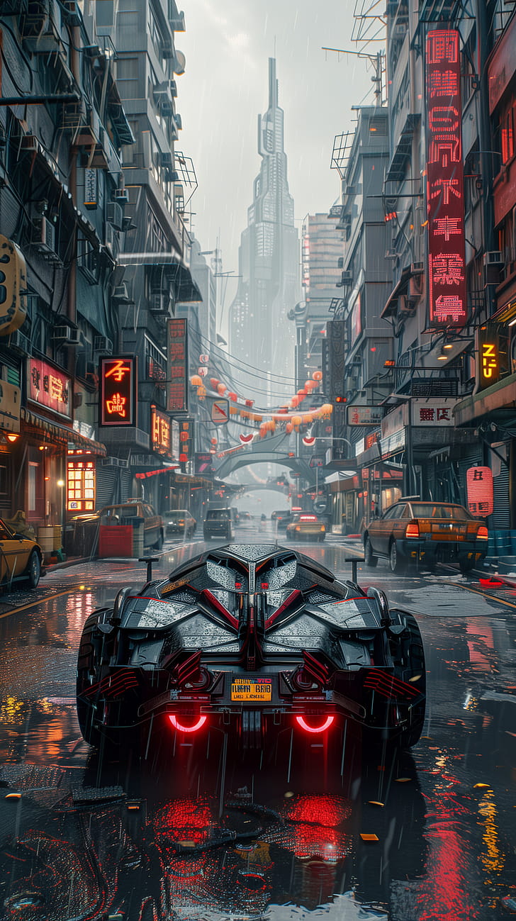 Epic Batmobile phone wallpaper