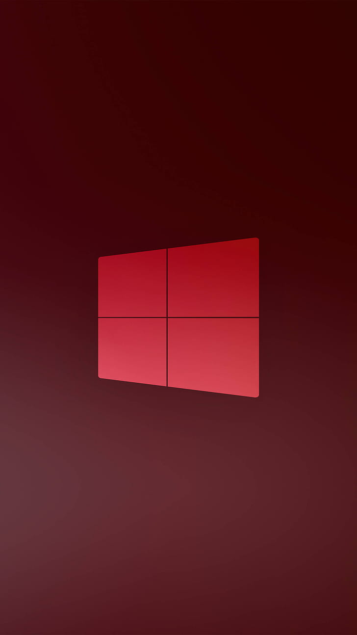 Windows 10, Red logo,  , phone wallpaper