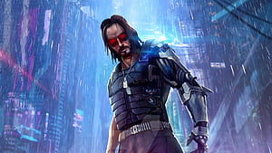 Cyberpunk 2077 Keanu, keanu-reeves, cyberpunk-2077, games, art, deviantart wallpaper