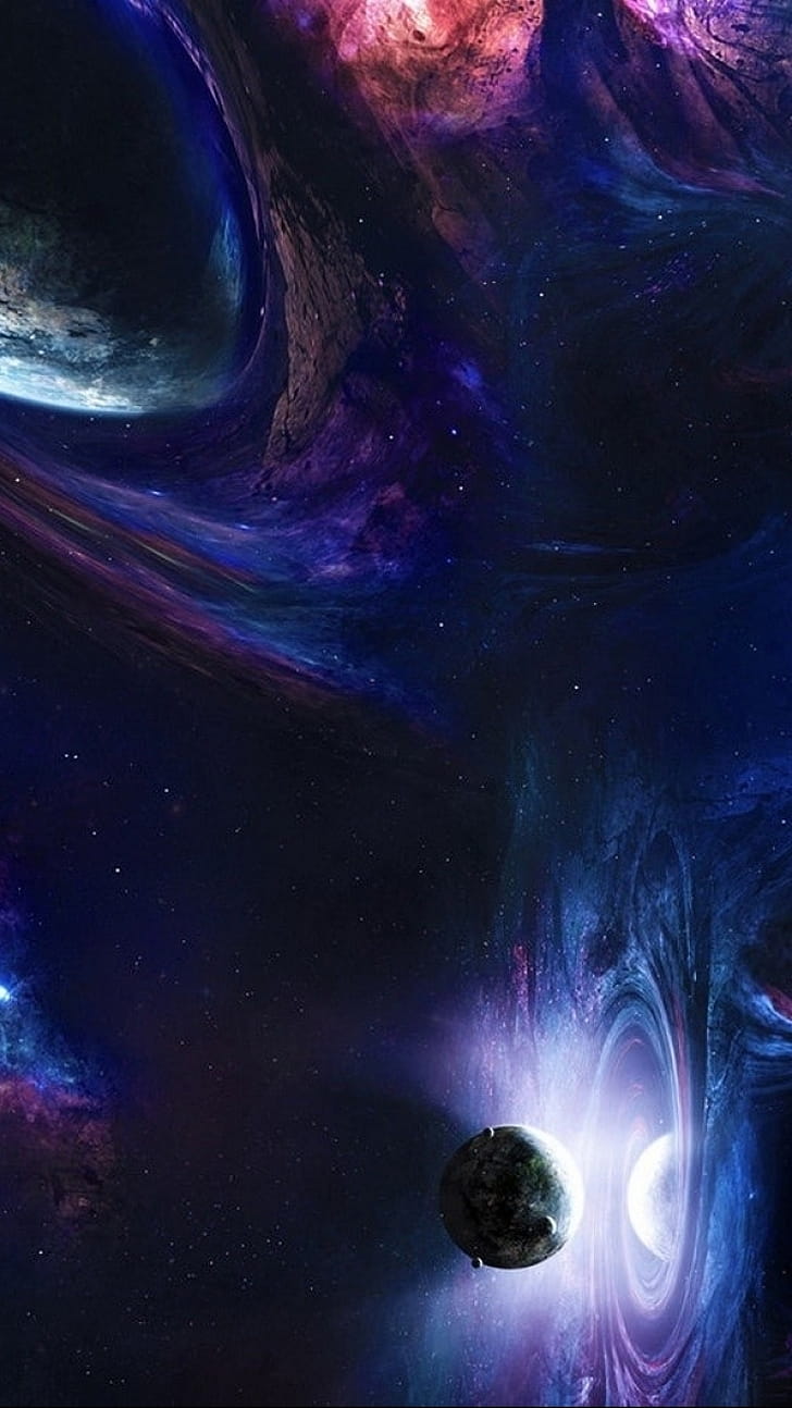 Cosmic Vortex Mobile, Sci Fi, space phone wallpaper