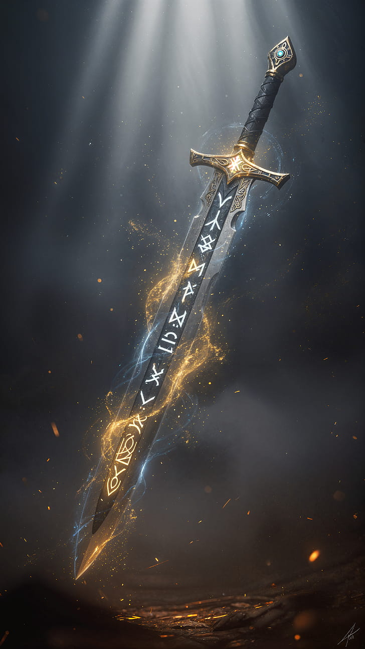 Aetherblade — Enchanted iPhone, sword, weapon phone wallpaper