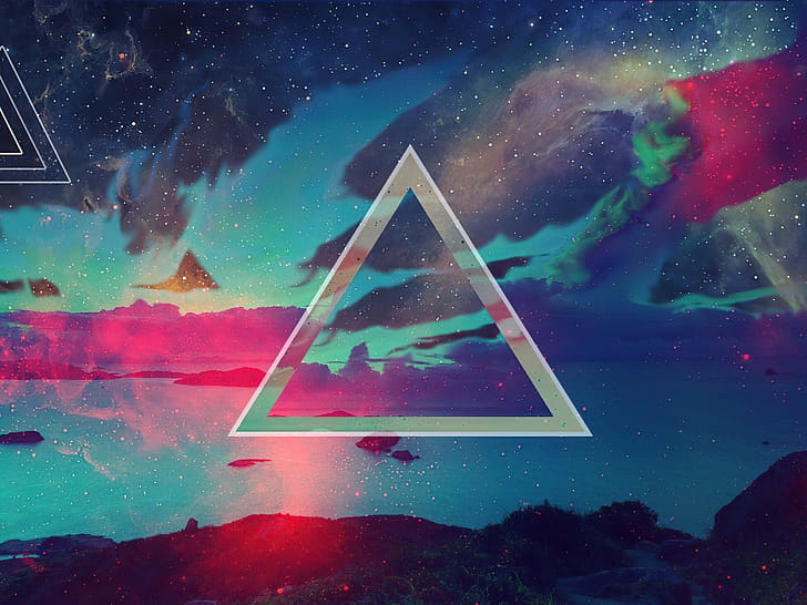 Triangle Sky Geometry Abstract , abstract, triangle wallpaper