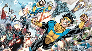 Invincible, , Superhuman abilities, Dynamic illustrations wallpaper