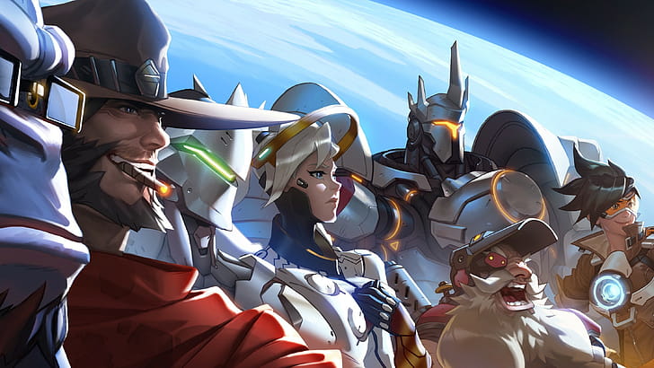 Overwatch  background, High-resolution wallpaper