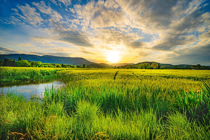 landscape, sunset wallpaper