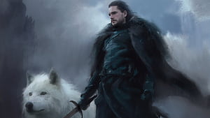 King Of North, jon-snow, tv-shows, artwork, artstation wallpaper