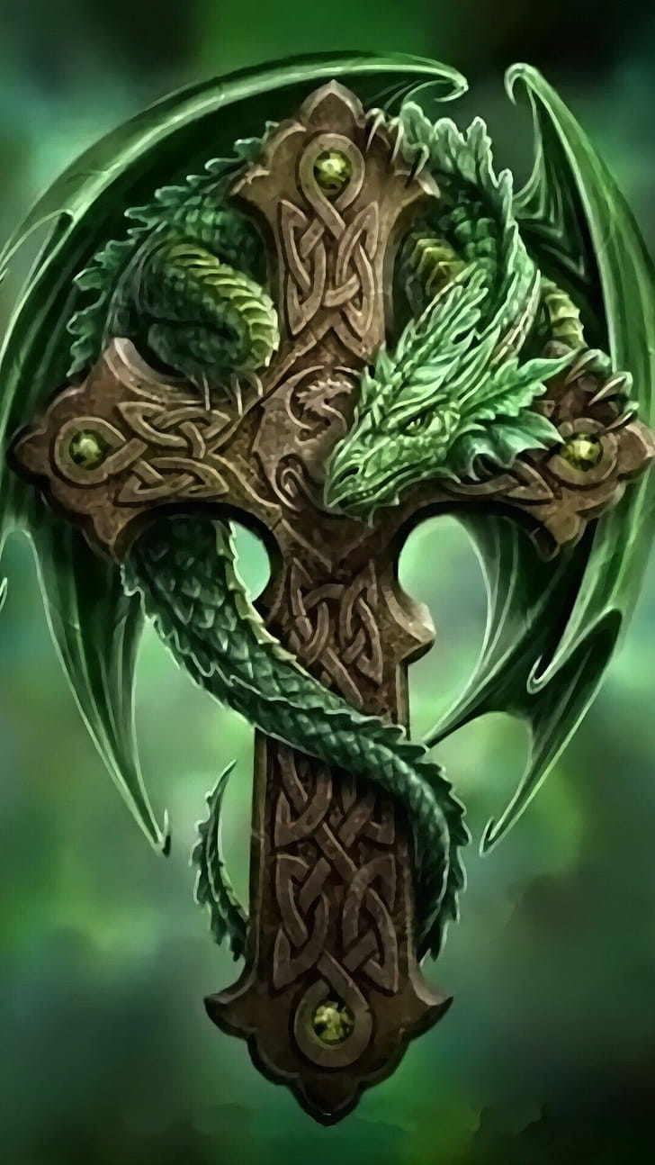 Celtic, Dragons phone wallpaper
