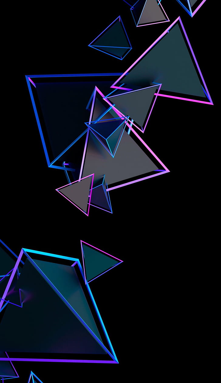 Iphone triangle , Triangle ideas, Creative patterns, Digital art phone wallpaper